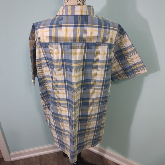 Colombia men's Button front Short Sleeve checked cotton shirt plaid extra large - Picture 2 of 6